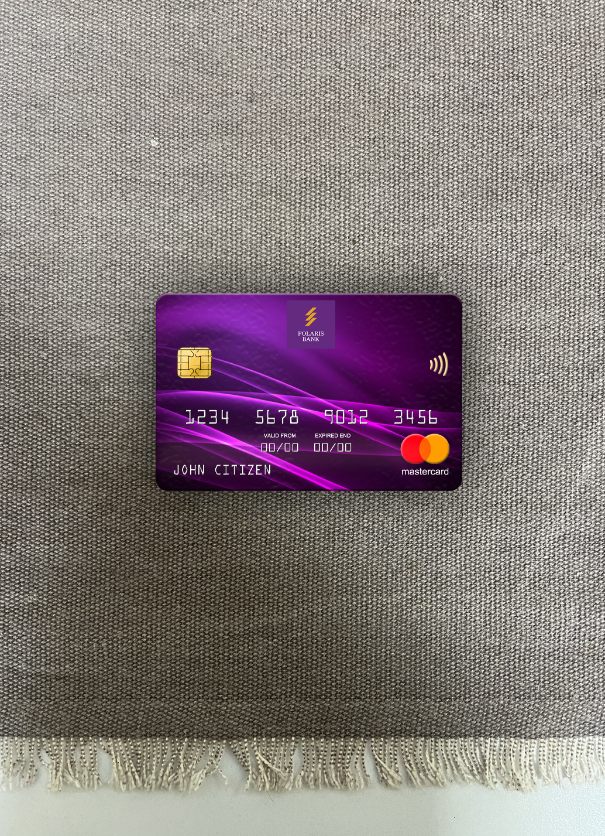 Download Nigeria Polaris Bank mastercard photolook front Photoshop template